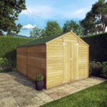 Mercia 12 x 8ft Premium Wooden Overlap Apex Shed - Secure & Spacious Garden Storage