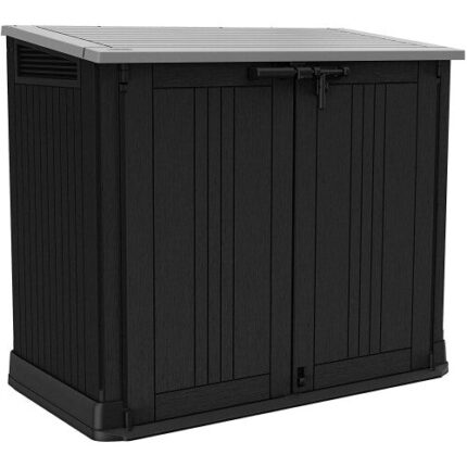 Keter Store it Out Nova 880L Outdoor Storage Box with Pistons - Dark Grey/Light Grey