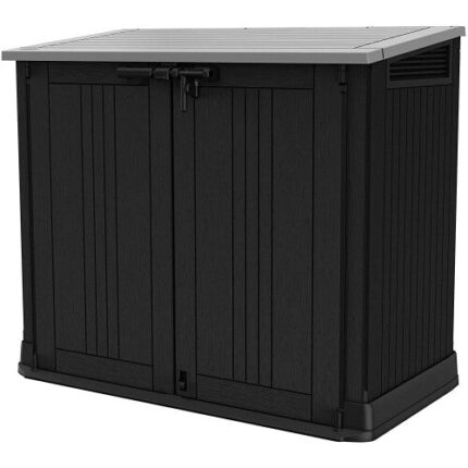 Keter Store it Out Nova 880L Outdoor Storage Box with Pistons - Dark Grey/Light Grey