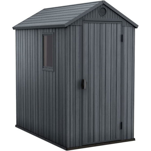 Keter Darwin 6 x 4ft Grey Garden Shed - Durable, Low-Maintenance Outdoor Storage